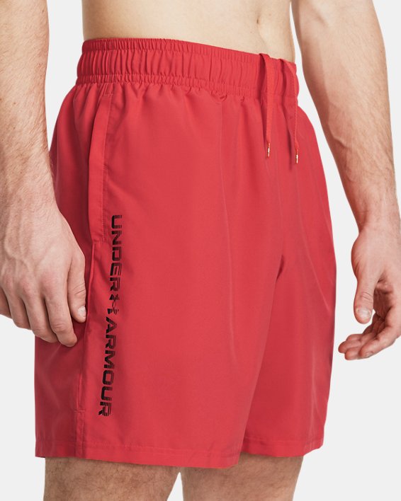 Men's UA Tech™ Woven Wordmark Shorts, Red, pdpMainDesktop image number 3